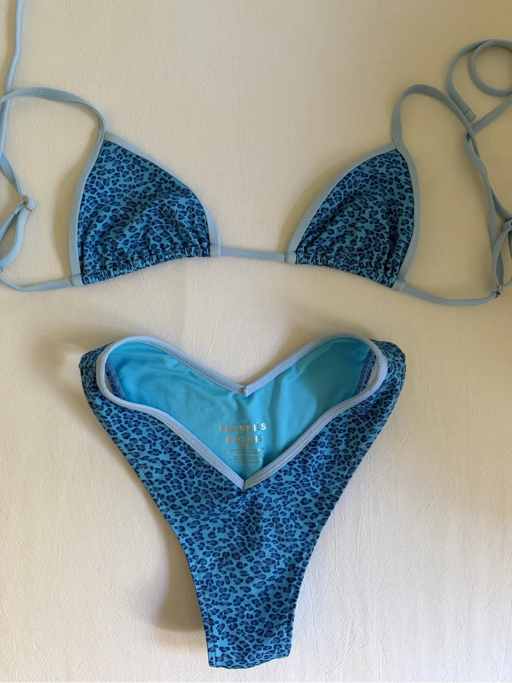 Frankie’s bikinis blue leopard bikini